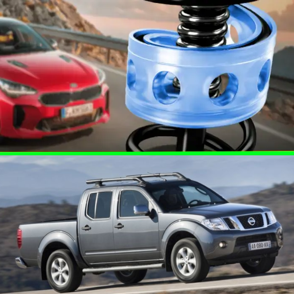 Автобафери силіконові на передні пружини Nissan Navara III D40 2006- (проставки, подушки пружини)