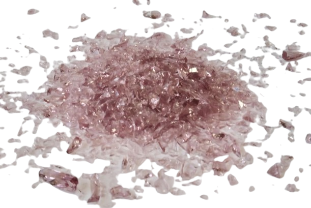 Рожева скляна крихта 