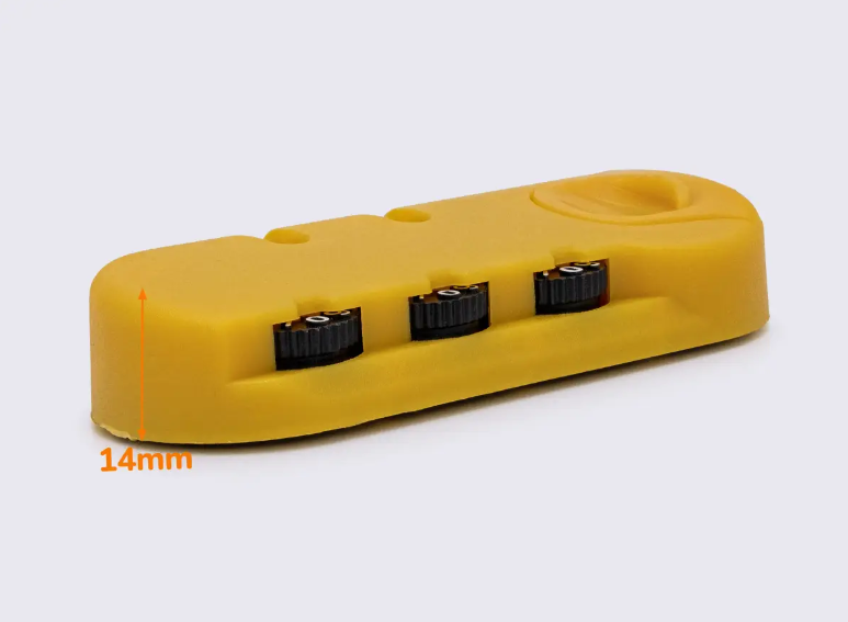 Кодовий замок для багажу, сумки, рюкзака, валізи/фіксується на виріб/Жовтий/1598