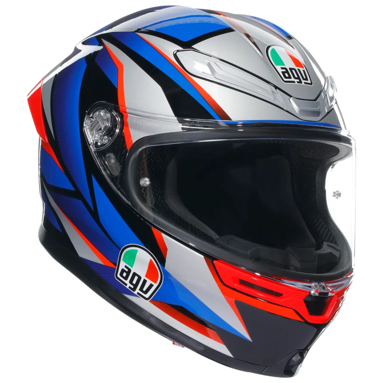 МОТОШОЛОМ ЗАКРИТИЙ AGV K6 S - SLASHCUT BLACK/BLUE/RED