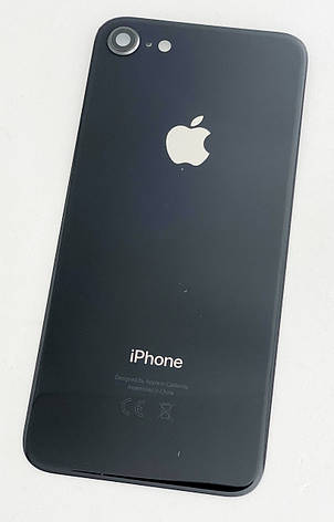 Задня кришка для iPhone 8, чорна, високої якості, фото 1