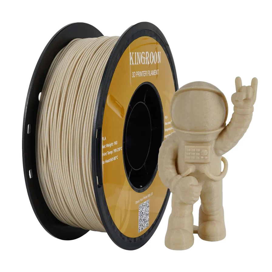 Пластик KINGROON PLA Woodiness (YMX0146), 1.75мм, 1кг, Дерево філамент для 3Д-друку