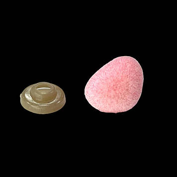 Оксамитовий носик 15 мм на безпечному кріпленні, колір рожевий