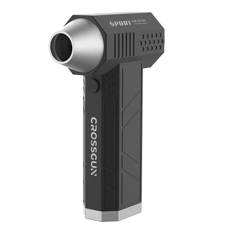 Міні-турбо вентилятор CROSSGUN, багатофункціональний портативний зі світлодіодним підсвічуванням, фото 1