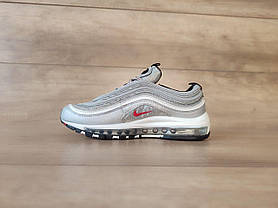 Nike Air Max *97 GREY Кросівки текстиль СІРНІ зі світловідбивними елементами, фото 4