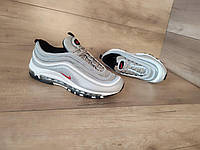 Nike Air Max *97 GREY Кроссовки текстиль СЕРЫЕ со светоотражательными элементами 38 - 24 см