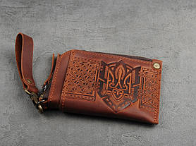 Міні-гаманець кардхолдер на блискавці 'Тризуб'