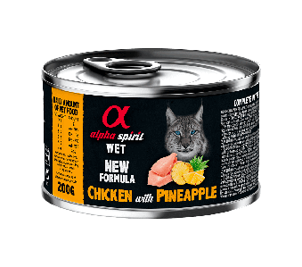 Консерви для котів курка з ананасом Alpha Spirit 6 шт по 200 грам