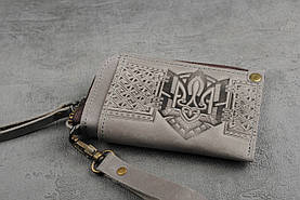 Міні-гаманець кардхолдер на блискавці 'Тризуб'