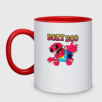 Кружка с принтом двухцветная «Project Playtime Boxy Boo» (цвет чашки на выбор)