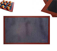 Силиконовый коврик для выпечки запекания коричневый 57 х 37 см SNS