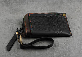 Міні-гаманець кардхолдер на блискавці 'Тризуб'