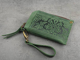 Міні-гаманець кардхолдер на блискавці 'Тризуб'