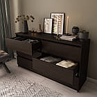 Комод на 6 ящиків для спальні у кольорі венге 140*75*40 см, фото 2