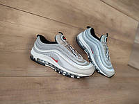 Nike Air Max *97 GREY Кроссовки текстиль СЕРЫЕ со светоотражательными элементами 37