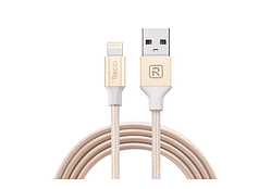 Кабель Recci RCL-H100 USB Lightning Delicate 1м золото