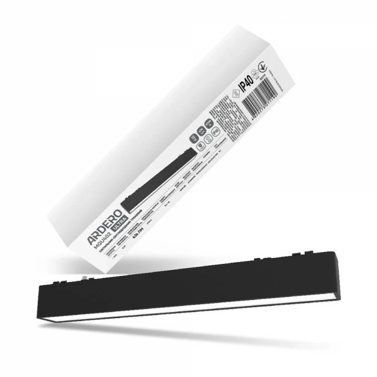 LED світильник трековий Ardero MGU402 12W 2700К чорний 7953