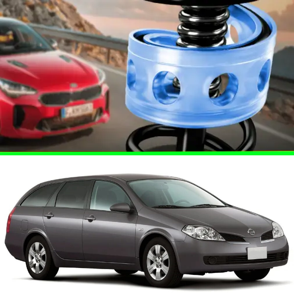Автобафери силіконові на задні пружини Nissan Primera P12 2001-2007 (проставки, подушки пружини)