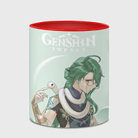 Кружка с принтом «Бай Чжу. Genshin Impact» (цвет чашки на выбор)