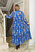 Турецьке літнє жіноче довге плаття великих розмірів 54-64, фото 2