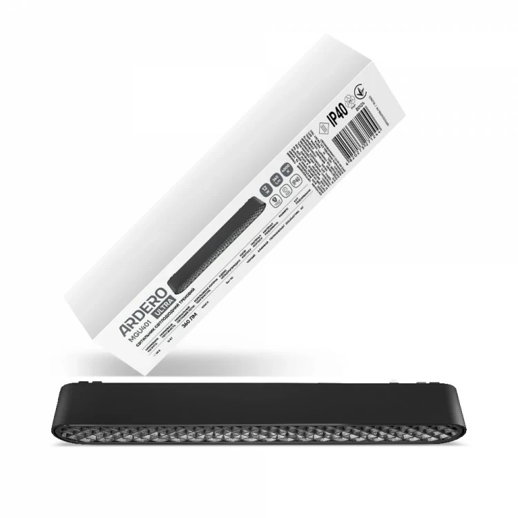 LED світильник трековий Ardero MGU401 12W 4000К чорний 7958