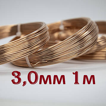 Дріт мідний для рукоділля 3 мм 1 метр