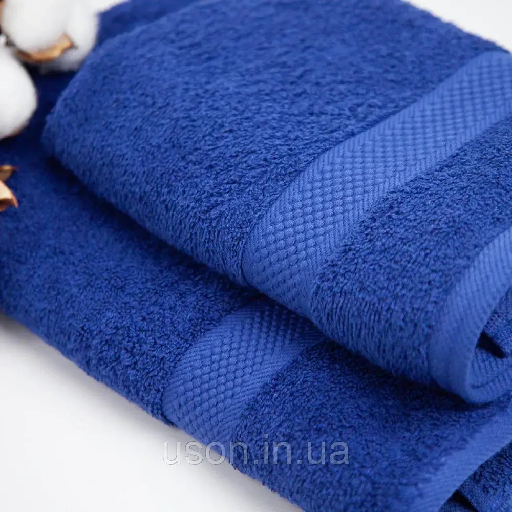 Рушники бавовняні поштучно TM Теп Україна 50*90 Honey Navy, фото 1