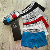 Комплект мужских трусов боксеров Calvin Klein (хлопок 93%), 5 шт XXL