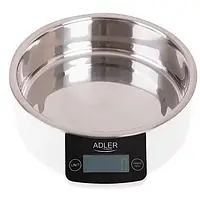 Электронные кухонные весы Adler с максимальной нагрузкой 5 кг и точностью до 1 г
