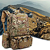 Рюкзак тактичний 55 л, (55х40х25см), B08, з підсумками, мультикам / Військовий штурмовий рюкзак на MOLLE, фото 7