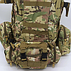 Рюкзак тактичний 55 л, (55х40х25см), B08, з підсумками, мультикам / Військовий штурмовий рюкзак на MOLLE, фото 3