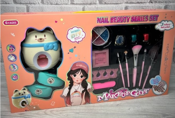 Дитячий манікюрний набір та макіяжу "Nail beauty series set+Makeup Gift" HZ 041 від 3 років, фото 1