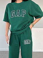 Женский спортивный костюм на весну/лето, размер 42-44, 46-48, 50-52, с надписью 2XL-3XL, 50-52, Зеленый