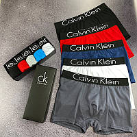 Комплект мужских трусов боксеров Calvin Klein (хлопок 93%), 5 шт