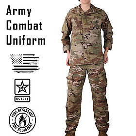 Вогнестійкий комплект уніформи, Розмір: Medium Regular, Army Combat Uniform, Field (USA), Колір: MultiCam (FR)