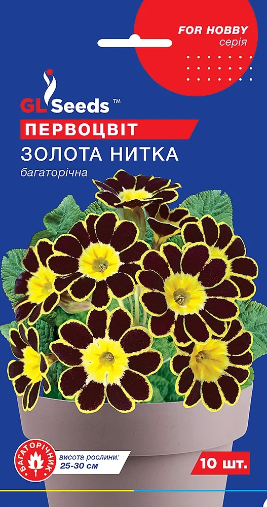 Насіння Примули Золота нитка; (10шт), For Hobby, TM GL Seeds, фото 1