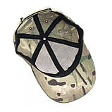 Тактична кепка бейсболка мультикам з липучкою Чоловіча камуфляжна кепка армійська бейсболка Multicam, фото 5