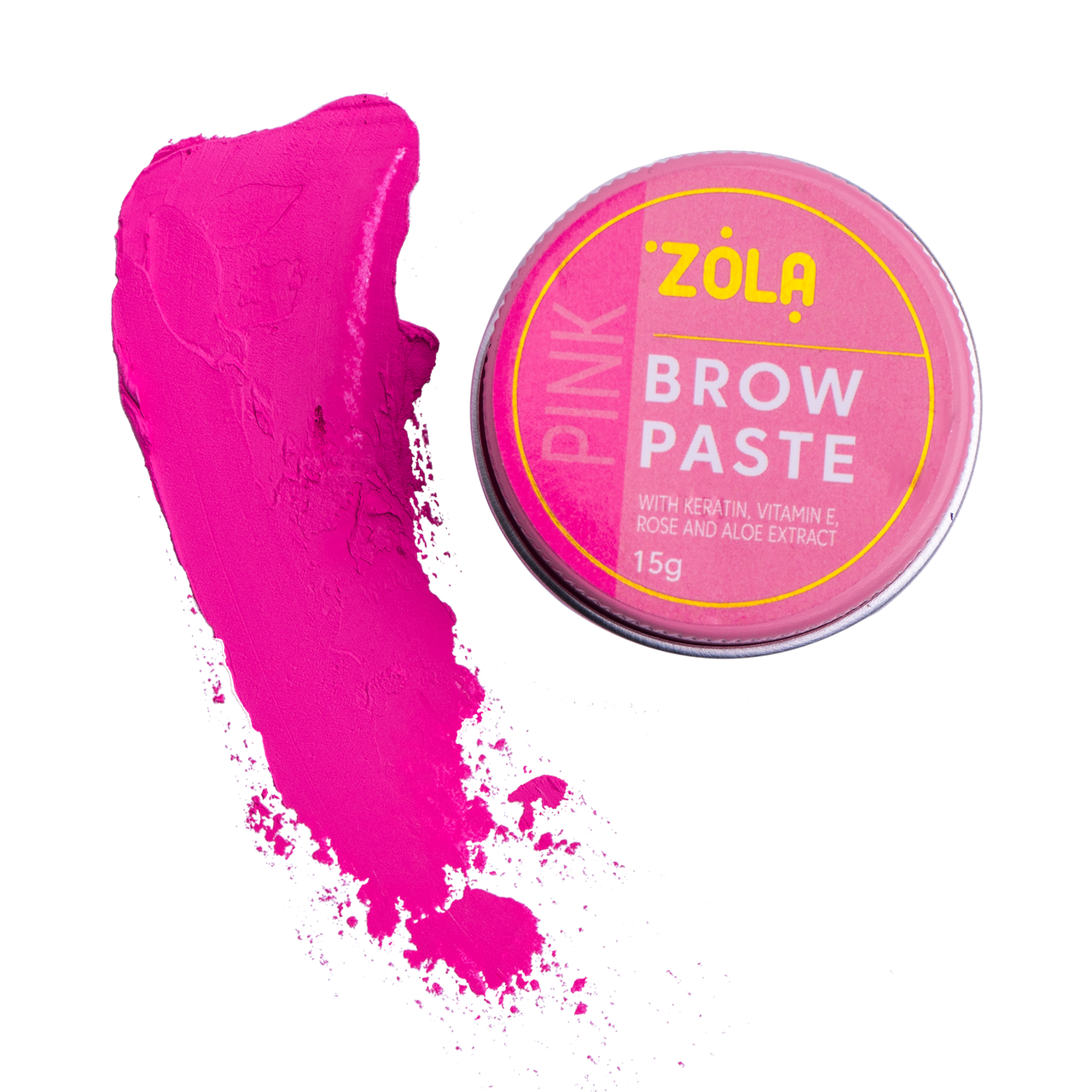 Контурна паста для брів ZOLA, рожева, 15 г