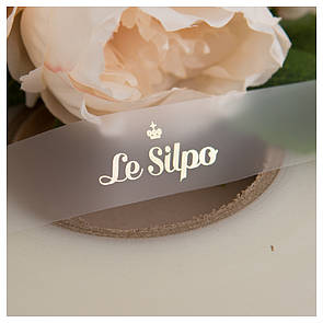 Стрічка з логотипом силіконова 25 мм друк золото, 135м