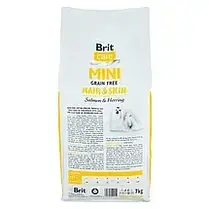 Сухий корм для собак Brit Care Dog Mini Hair & Skin для дрібних порід з лососем та оселедцем 400 г, фото 4