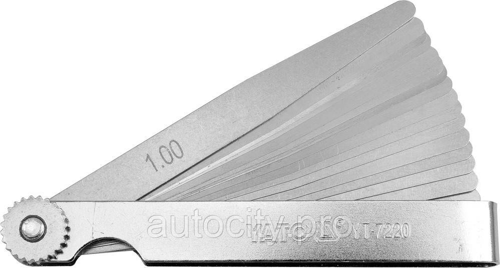 Щуп для вимірювання YT-7220 (H=0.02-1 мм, 17 пелюстків, 100*10 мм) YATO