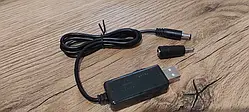 Адаптер USB DC 5V -> 9V-12V 1A для роутера вольтметр