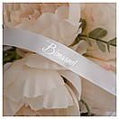 Стрічка "Вітаю" сатинова 15 мм друк срібло, 5м, фото 2