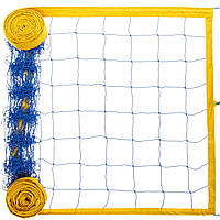 Сетка для волейбола Zelart Эконом12 Норма SO-9551 9x0,9м синий-желтый at