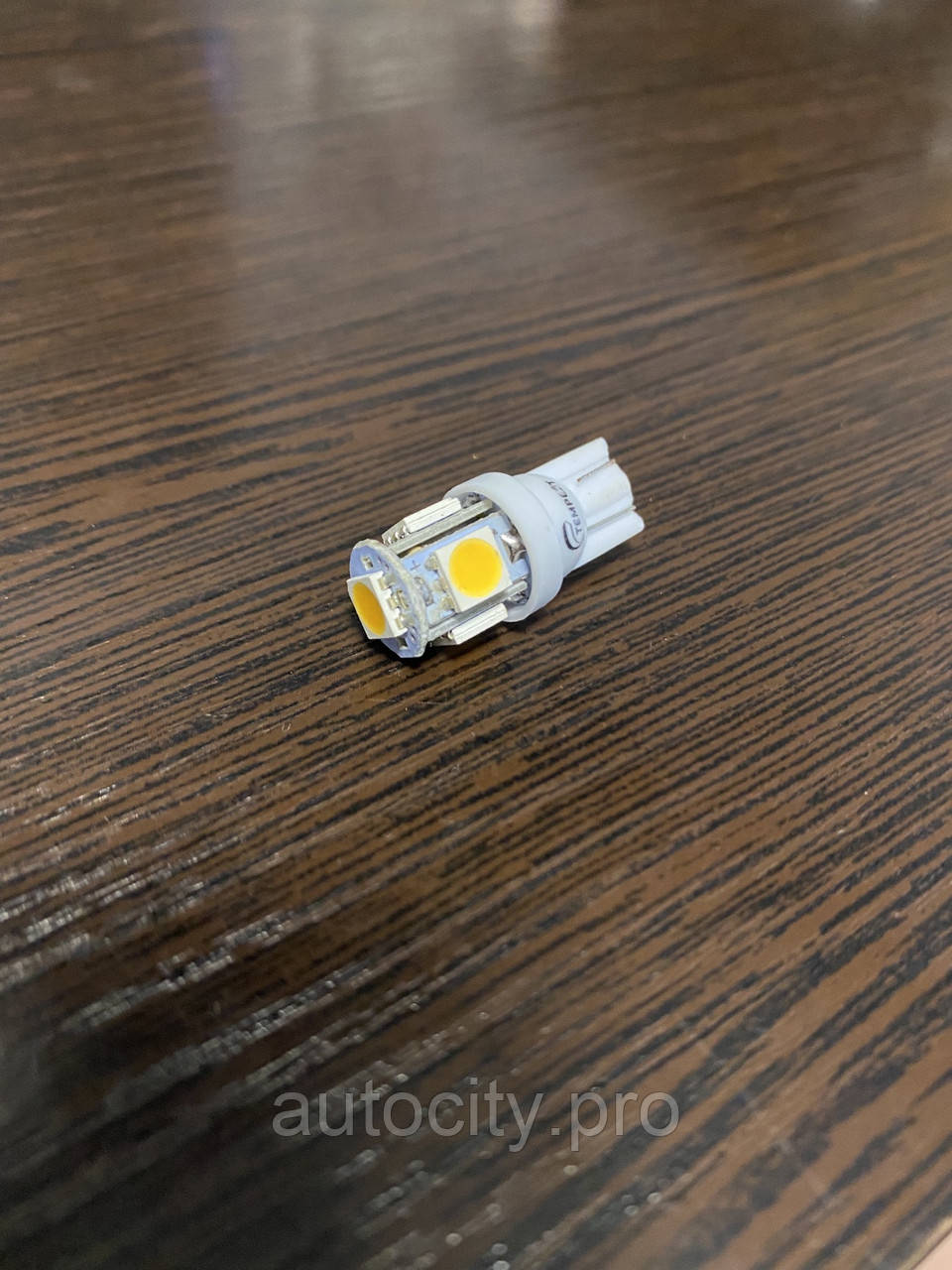 Лампа LED б / ц габарит і панель приладів T10-5 SMD (розмір 5050) 24 ТЕПЛА БІЛИЙ