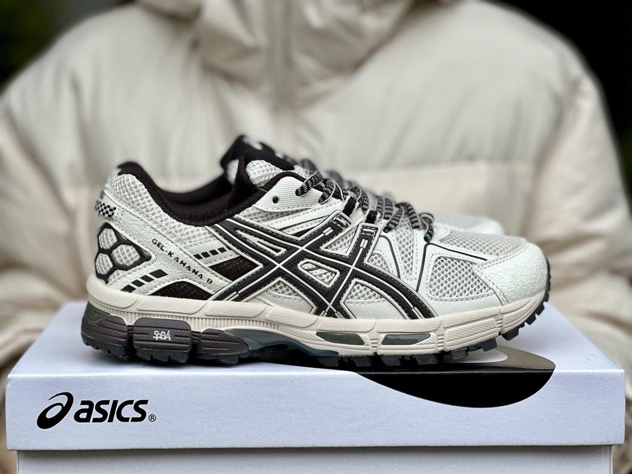 Чоловічі кросівки Asics Gel-Kahana 8 White Black (Белые) Взуття Асікс Гель Кахана 8 повсякденні текстиль сітка демісезон, фото 1