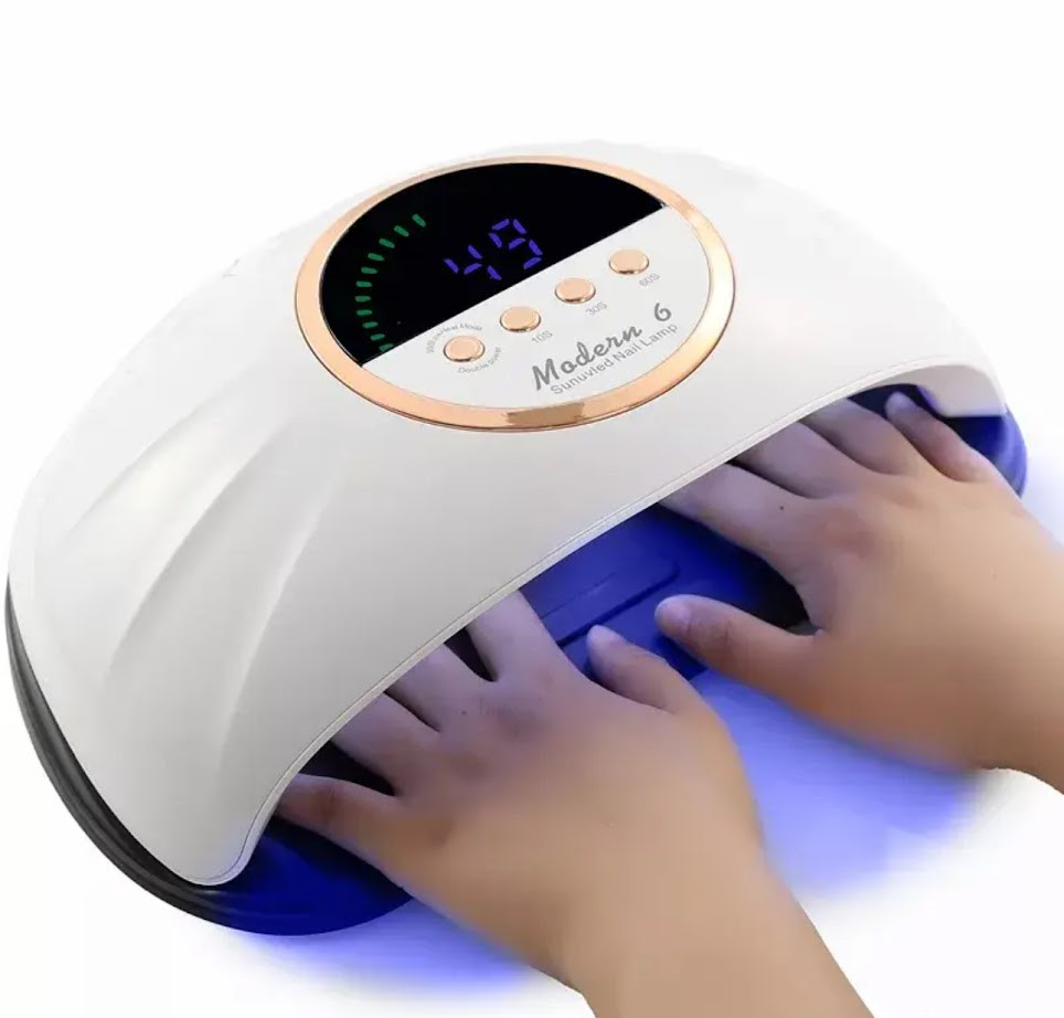 Професійна UV/LED лампа Modern 6 на 268 Вт. на дві руки, з датчиком руху – для манікюру та педикюру, фото 1