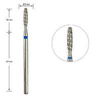 Фреза Маникюрная Алмазная "Торнадо" (округлая 0,25) синяя насечка