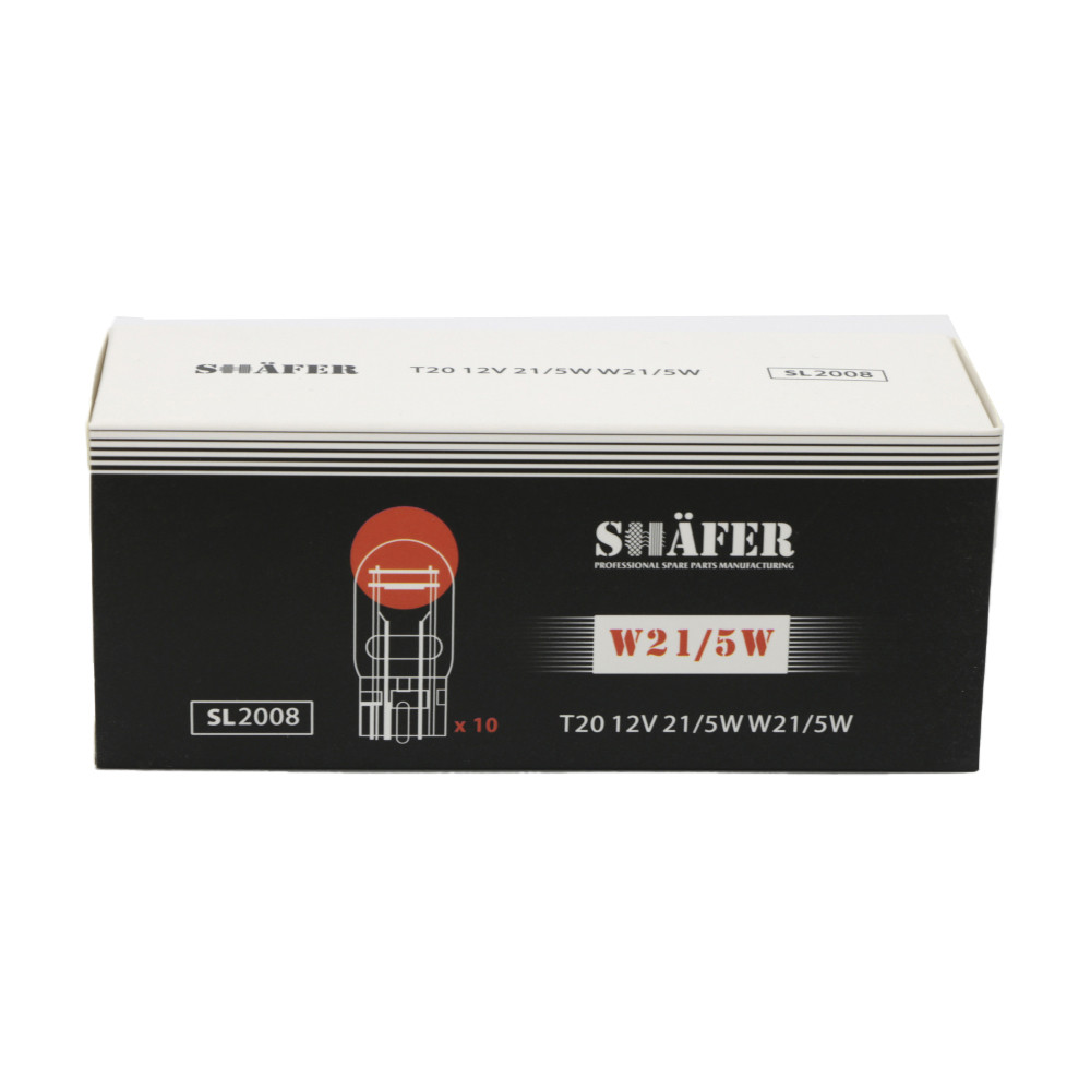 Автолампа розжарювання SHAFER 12 V 21/5 W W21/5 W (картонне паковання по 10 шт.) SL2008