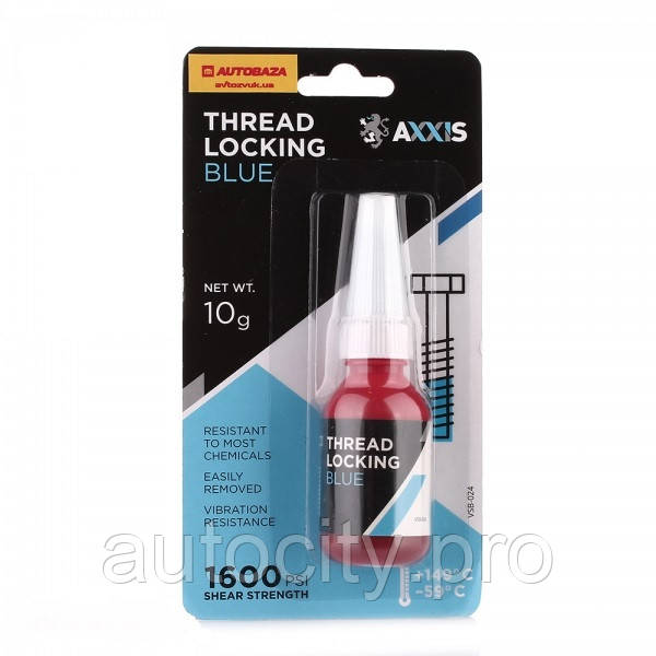Фіксатор різьби AXXIS синій (видалений) 10г